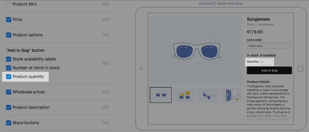 / Product quantity /