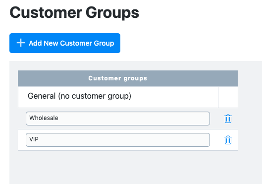 Create customer groups