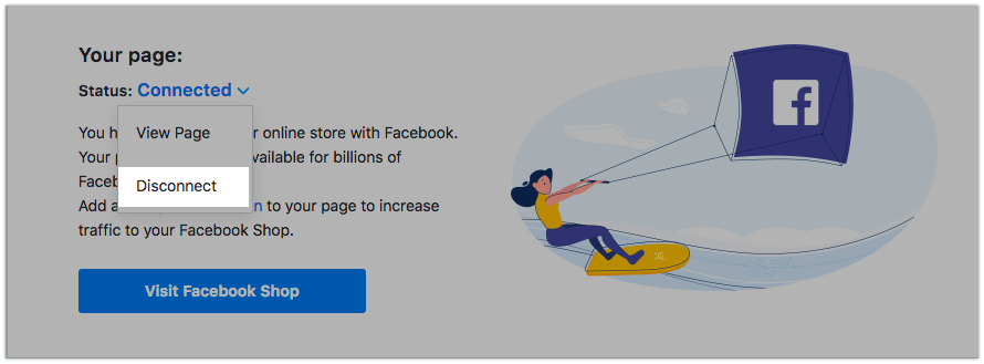 Disconnect your store from Facebook